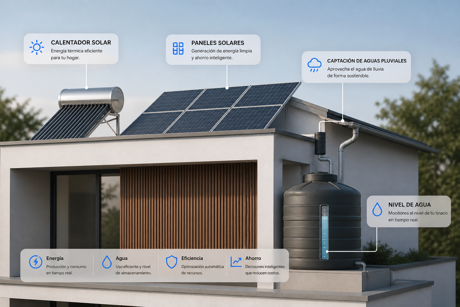 Sistema PEAR-ROI monitoreando energía, agua y eficiencia